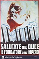 ITALY, circa 1943: Benito Mussolini shown on a propaganda Nazi Stock ...