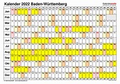 Kalender 2022 Baden-Württemberg: Ferien, Feiertage, PDF-Vorlagen