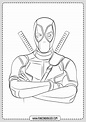 Imágenes y Dibujos de Deadpool para Colorear