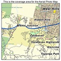 Aerial Photography Map of Calabasas, CA California