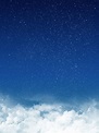 Blue Clouds Starry Sky White Dots Poster Background Wallpaper Image For ...