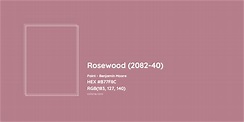 Benjamin Moore Rosewood (2082-40) Paint color codes, similar paints and ...