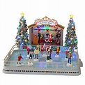 Lemax Christmas Village Christmas Grove Skating Rink Battery Operated ...