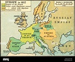 Carte de l'Europe en 1812 Photo Stock - Alamy