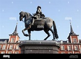 Monumento a Felipe III en la Plaza Mayor de Madrid, España, Europa ...
