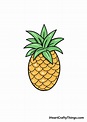 Pineapple Drawing - How To Draw A Pineapple Step By Step