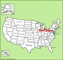 Ann Arbor location on the U.S. Map - Ontheworldmap.com