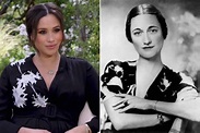 Meghan Markle's red outfit compared to Wallis Simpson