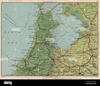 La región central de los Países Bajos. Plan mapa Vintage. Holanda ...