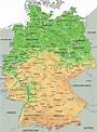 Germany Physical Map of Relief - OrangeSmile.com