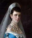 Portrait of Empress Maria Feodorovna in Pearl Dress by Ivan Kramskoy ️ - Kramskoy Ivan