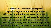 O Menestrel - William Shakespeare - YouTube