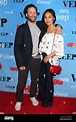Jon Glaser and Greta Lee attending the season four premiere of VEEP ...