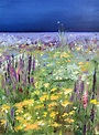 Meadow painting Floral original art Wildflowers artwork | Etsy