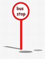 Bus Stop Sign Clipart Bus stop sign vector free