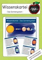 Wissenskartei mit Flipbook - Das Sonnensystem/Planeten ...