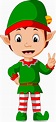 Cute christmas elf cartoon presenting 8022052 Vector Art at Vecteezy