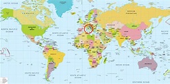 Italia en el mapa del mundo, Italia, ubicación en el mapa del mundo (el ...