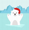 oso polar de dibujos animados en el ártico 1882894 Vector en Vecteezy