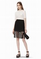 Alexander Wang ‎HIGH WAISTED MINI SKIRT WITH FRINGE HEM ‎ ‎SKIRT ...