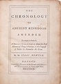 The Chronology of Ancient Kingdoms Amended | Isaac Newton | First Edition