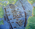 Battle of Lepanto, from the Vatican Gallery of Maps.