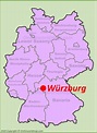 Würzburg location on the Germany map - Ontheworldmap.com