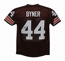 Earnest Byner Autographed/Signed Pro Style Brown XL Jersey Beckett ...