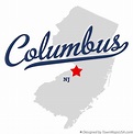 Map of Columbus, NJ, New Jersey