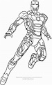 Disegno di Iron-Man a figura intera da colorare