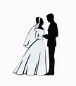 Bride and Groom Silhouette Clip Art