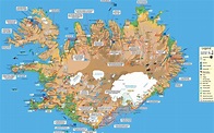 Large detailed tourist map of Iceland. Iceand large detailed tourist ...
