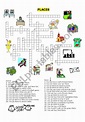 places in a town crossword - ESL worksheet by jecika