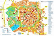 Touristischer stadtplan von Münster