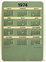 - calendario - año 1974 - - Comprar Calendarios antiguos en ...