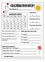 Calendars - Monthly Worksheets - Teaching Maths with Meaning