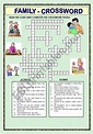 FAMILY - CROSSWORD - ESL worksheet by macomabi