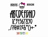 Monster High svg, Monster High font ttf, Alphabet svg, Letters svg ...