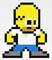 Homer Simpson-Pixel art | Pixel art, Image pixel art, Pixel art homer