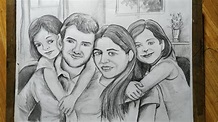 happy Family Art Drawing - rebecca-starnes