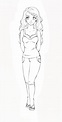 Girl Sketch Full Body at PaintingValley.com | Explore collection of ...