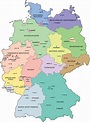 Bundesländer Karte - Bundesländerkarte - Orte-in-Deutschland.de