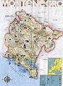 Large detailed tourist map of Montenegro with roads | Montenegro ...