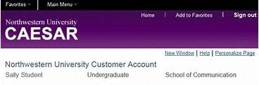 Understanding Your CAESAR Account: Student Finance - Northwestern ...