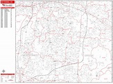 Kettering Ohio Zip Code Wall Map (Red Line Style) by MarketMAPS - MapSales