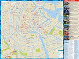 Tourist map of Amsterdam city center - Amsterdam city map with tourist ...