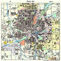 Flint Michigan Street Map 2629000