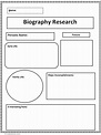 Free Printable Biography Graphic Organizer Pdf