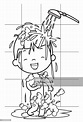 Coloring Book Boy Shower High-Res Vector Graphic - Getty Images