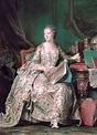 Full-length portrait of the Marquise de Pompadour (1721-1764) posters ...